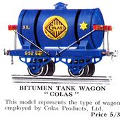 Hornby Bitumen Tank Wagon, Colas (HBoT 1930).jpg