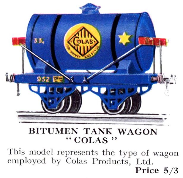 File:Hornby Bitumen Tank Wagon, Colas (HBoT 1930).jpg