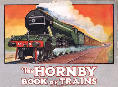 Cover of the first (1925) Hornby Book of Trains, showing LNER 1471 Sir Frederick Banbury
