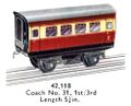 Hornby Coach No31 1st-3rd 42,118 (MCat 1956).jpg
