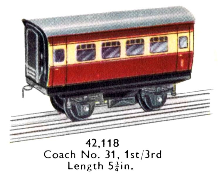 File:Hornby Coach No31 1st-3rd 42,118 (MCat 1956).jpg