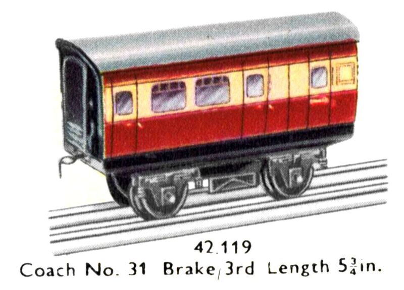 File:Hornby Coach No31 Brake-3rd 42,119 (MCat 1956).jpg