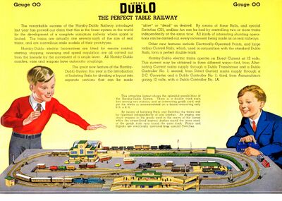 1939: "Hornby Dublo, The Perfect Table Railway"