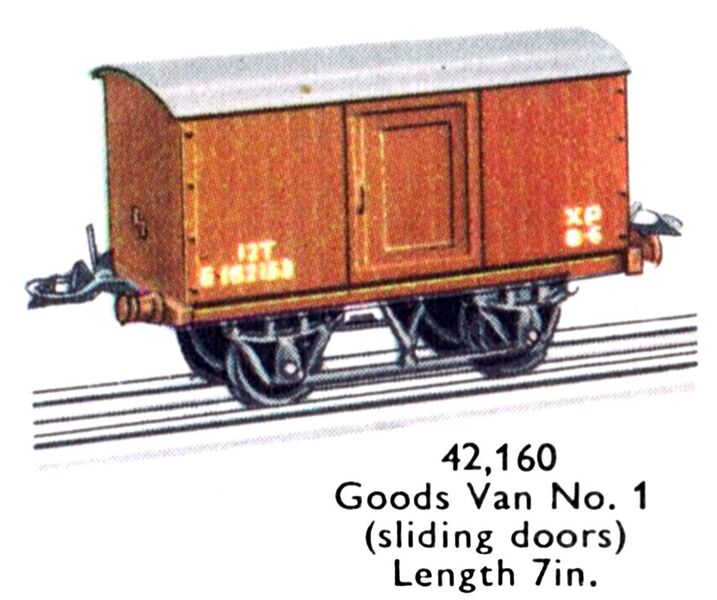 File:Hornby Goods Van No1 42,160 (MCat 1956).jpg