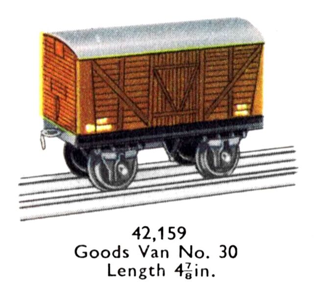 File:Hornby Goods Van No30 42,159 (MCat 1956).jpg