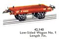 Hornby Low-Sided Wagon No1 42,140 (MCat 1956).jpg