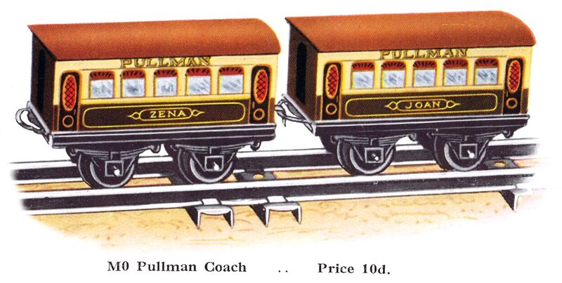 File:Hornby M0 Pullman Coaches, Zena, Joan (HBoT 1930).jpg