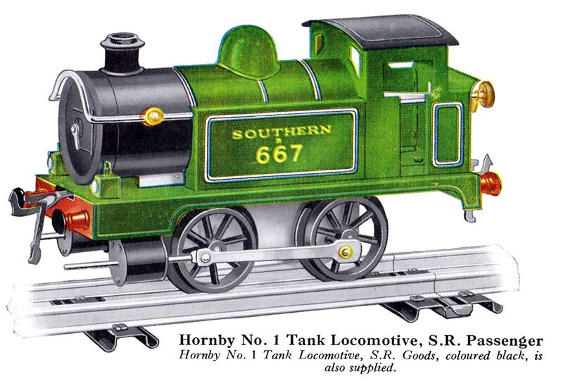 File:Hornby No1 Tank Locomotive, SR Passenger 667 (HBoT 1928).jpg