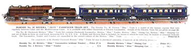 1930: Hornby Riviera Blue Train set