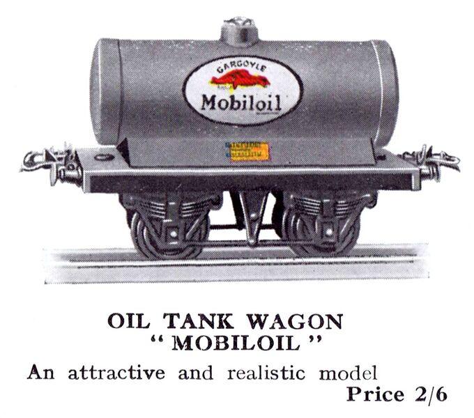 File:Hornby Oil Tank Wagon, Mobiloil, Gargoyle (HBoT 1931).jpg