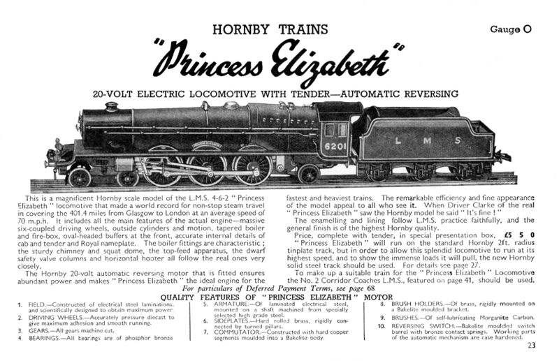 File:Hornby Princess Elizabeth locomotive 6201 (1939 catalogue).jpg