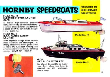 Hornby speedboats, post-war (circa ~1963}