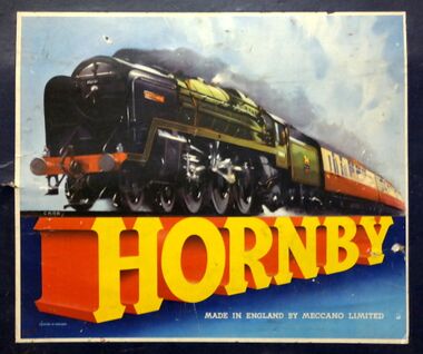 Hornby trainset box artwork, post-war