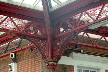 Ornamental ironwork at Hove station