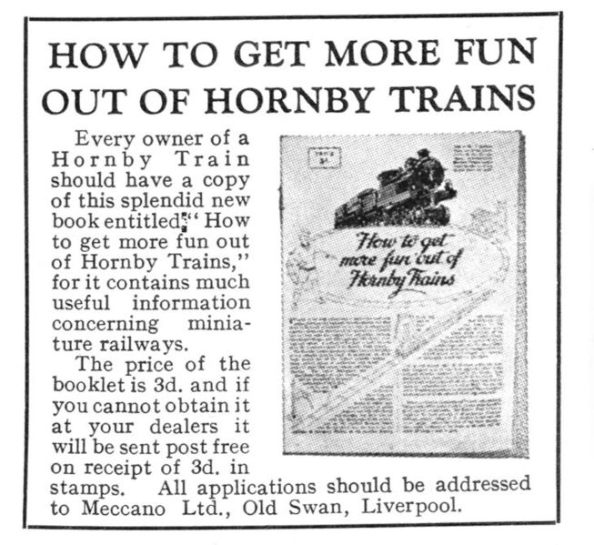 File:How to Get More Fun from Hornby Trains, small-ad (MM 1929-01).jpg