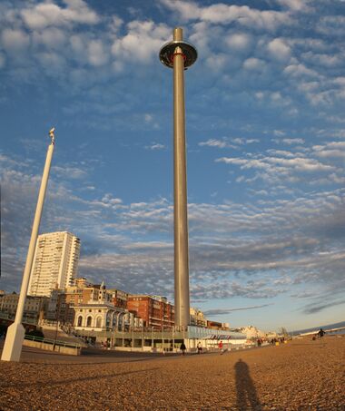 2016: i360 and seafront, looking East