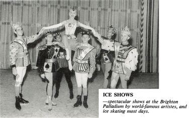 ~1961: "Brighton Palladium" rebranding, "ICE SHOWS - spectacular shows at the Brighton Palladium by world-famous artistes, and ice skating most days."
