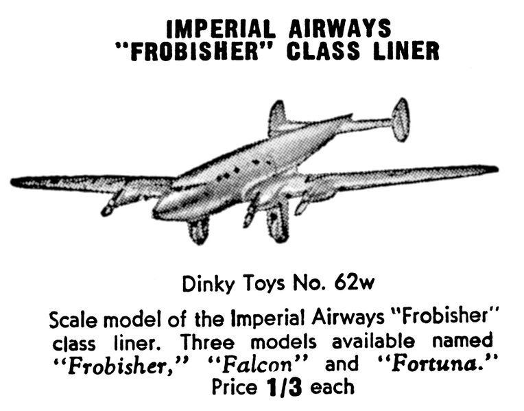 File:Imperial Airways Frobisher Class Liner, Dinky Toys 62w (MM 1940-07).jpg