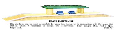 Wooden Hornby-Dublo Island Platform D1