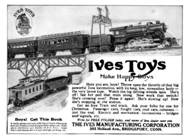Ives Toys advert, 1917