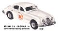 Jaguar 3point4, continental racing colours, Minic Motorways M1542 (TriangRailways 1964).jpg