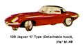 Jaguar E Type, detachable hood, Dinky 120 (LBIncUSA ~1964).jpg