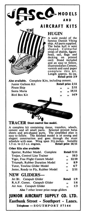 1958: JASCO models and aircraft kits