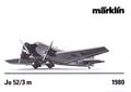 Ju52-3m clockwork model aircraft, manual, front cover (Märklin 1980).jpg