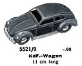 KdF-Wagen - Prewar Beetle, Märklin 5521-9 (MarklinCat 1939).jpg