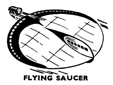 1952: Jetex-powered balsawood Flying Saucer
