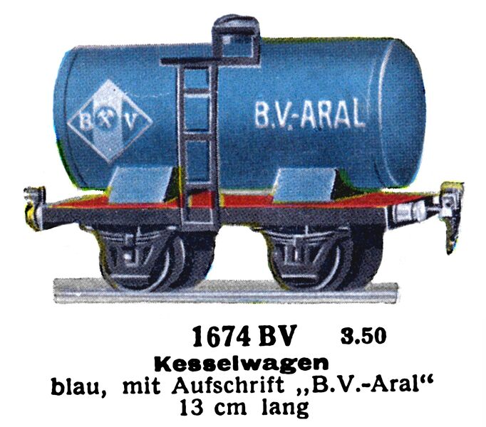 File:Kesselwagen - Petrol Wagon, B-V-Aral, Märklin 1674-BV (MarklinCat 1939).jpg