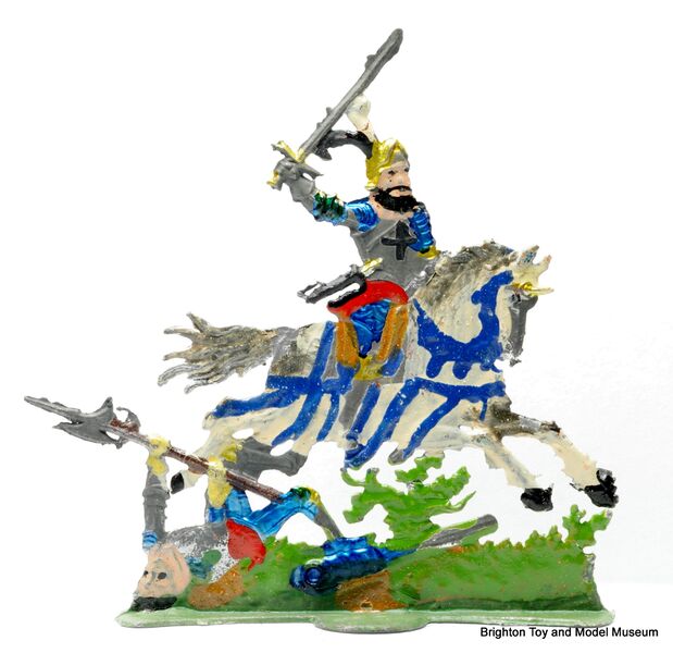 File:Knight on Horseback Wielding Sword, Battle of Morat, flat lead figure (Heinrichsen of Nuremburg).jpg
