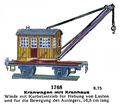 Kranwagen mit Kranhaus - Crane Wagon with Cab, Märklin 1768 (MarklinCat 1939).jpg