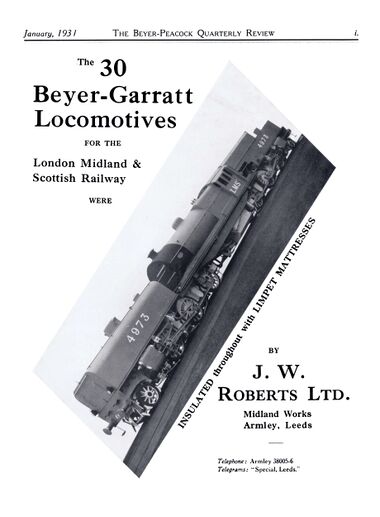 1931: "Thirty Garratts for the LMS", advert