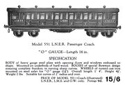 LNER Passenger Coach 11652, Bowman Models 551 (BowmanCat ~1931).jpg