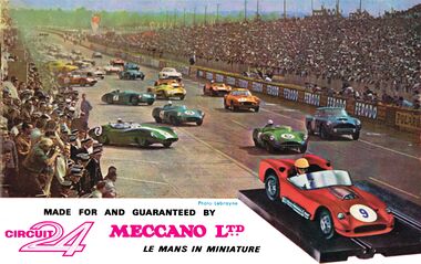 ~1963: front cover of the Circuit 24 manual, showing a photograph by Lebrayne of the real Le Mans circuit in action