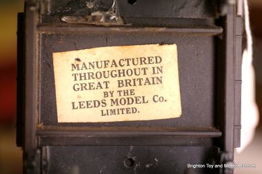 Leeds Model Co manufacturer's sticker