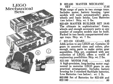 1967: Lego Mechanical Sets