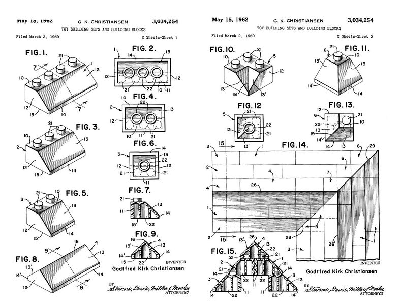 File:Lego Roof Bricks, lineart (Patent 3034254, 1959-1962).jpg