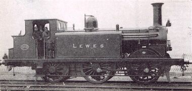 0-4-2 LBSCR D1 Class locomotive 232, Lewes, built at Brighton Works in 1884