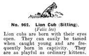 Lion Cub (Sitting), Britains Zoo No962 (BritCat 1940).jpg