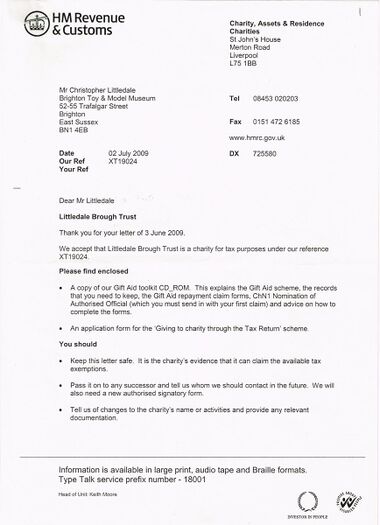 2009: HMRC acceptance of the LBT as a charity for tax purposes