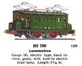 Locomotive, 00 gauge, Märklin RS 700 (Marklin00CatGB 1937).jpg