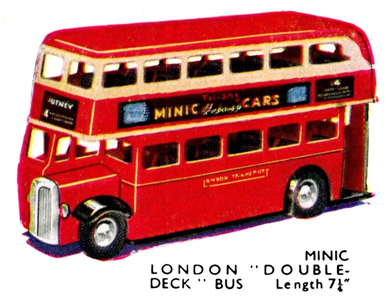 File:London Double-Deck Bus, Triang Minic (MinicCat 1950).jpg