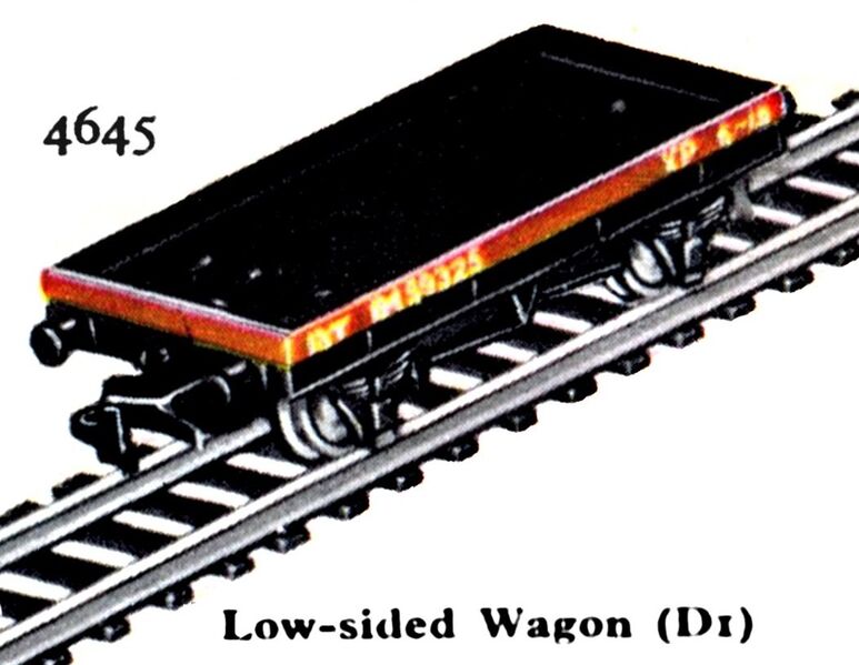 File:Low-sided Wagon D1, Hornby Dublo 4645 (HDBoT 1959).jpg