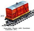 Low-sided Wagon with Furniture Container D1, Hornby Dublo 4647 (HDBoT 1959).jpg