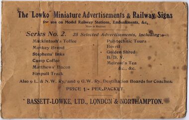 Lowko miniature signs, envelope from the JFP Collection