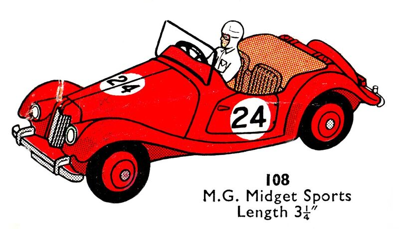 File:MG Midget Sports Car, Dinky Toys 108 (DinkyCat 1956-06).jpg