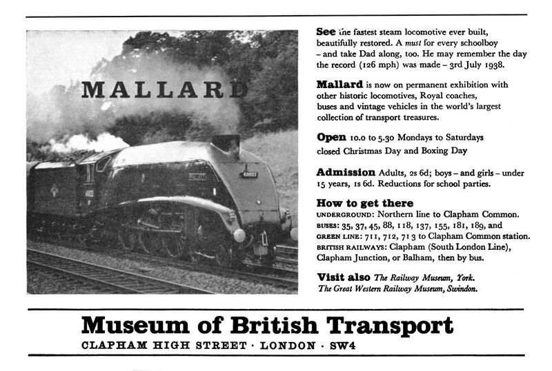 File:Mallard loco, Museum of British Transport, Clapham (MM 1964-12).jpg