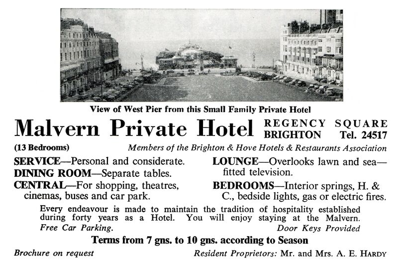 File:Malvern Private Hotel, Regency Square, West Pier (BHOG ~1961).jpg